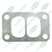 Прокладка (сталь) прямоуг. 107х67 2 внутр. отв. 47х31 4 отв. ф11 турбокомпрессора дв. Weichai WP7